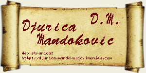 Đurica Mandoković vizit kartica